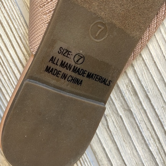 Lulus Jeaney Light Nude Ribbed Knit Pointed-Toe Mule Slides - Picture 5 of 6